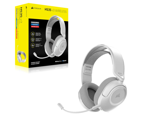 Corsair HS35 v3 Auriculares Inalámbrico y alámbrico Diadema Juego Bluetooth Blanco