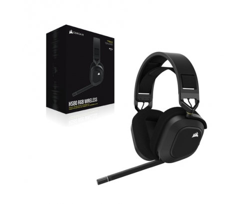 Corsair HS80 RGB Auriculares Inalámbrico Diadema Juego Negro