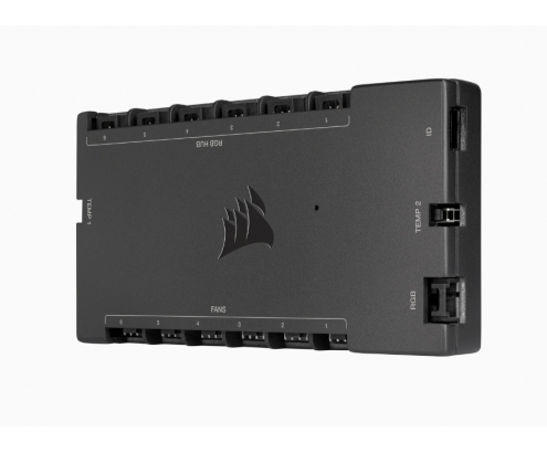 Corsair iCUE Commander Core XT controlador de velocidad de ventilador 6 canales Negro