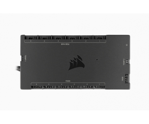 Corsair iCUE Commander Core XT controlador de velocidad de ventilador 6 canales Negro