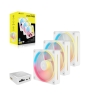 Corsair iCUE LINK LX120-R RGB Carcasa del ordenador Ventilador 12 cm Blanco 3 pieza(s)
