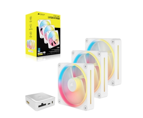Corsair iCUE LINK LX120-R RGB Carcasa del ordenador Ventilador 12 cm Blanco 3 pieza(s)