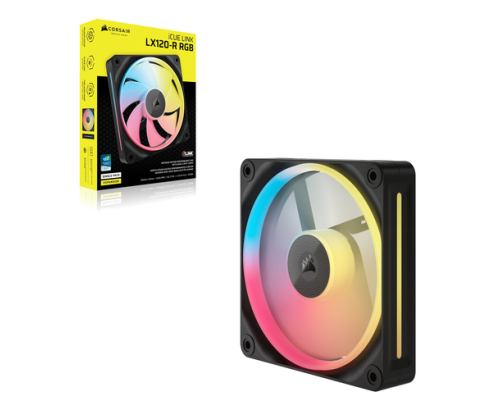 Corsair iCUE LINK LX120-R RGB Carcasa del ordenador Ventilador 12 cm Negro 1 pieza(s)