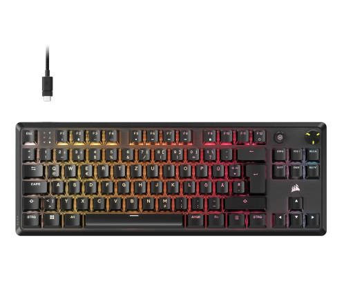 Corsair K70 CORE TKL teclado Juego USB QWERTZ Portugués Negro