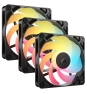Corsair RS120-R ARGB Carcasa del ordenador Ventilador 12 cm Negro 3 pieza(s)