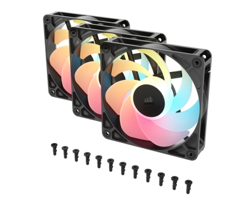 Corsair RS120-R ARGB Carcasa del ordenador Ventilador 12 cm Negro 3 pieza(s)