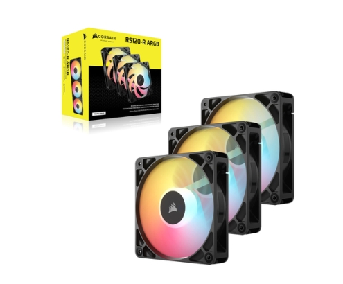 Corsair RS120-R ARGB Carcasa del ordenador Ventilador 12 cm Negro 3 pieza(s)