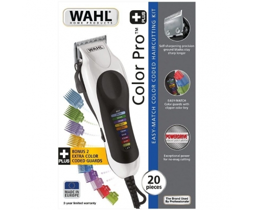 Cortapelos Wahl Color Pro/ con Cable/ 15 Accesorios