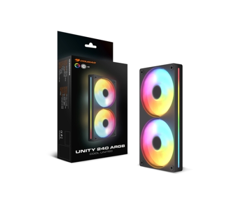 COUGAR CF-UN240FB-RGB Carcasa del ordenador Ventilador 12 cm Negro