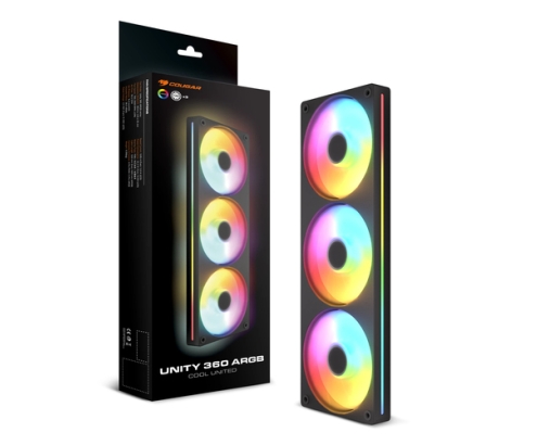 COUGAR CF-UN360FB-RGB Carcasa del ordenador Ventilador 12 cm Negro