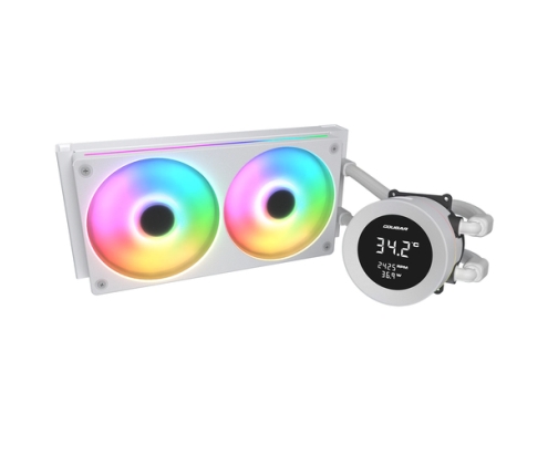 COUGAR CGR-PSDVARGB-W-240 Procesador Sistema de refrigeración líquida todo en uno 12 cm Blanco
