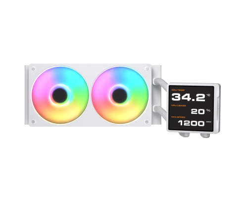 COUGAR CGR-PSDVPRGB-W-240 Procesador Sistema de refrigeración líquida todo en uno 12 cm Blanco