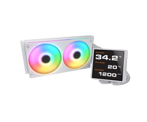 COUGAR CGR-PSDVPRGB-W-240 Procesador Sistema de refrigeración líquida todo en uno 12 cm Blanco