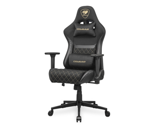 COUGAR Gaming Armor One V2 Gold F Silla para videojuegos universal Asiento acolchado tapizado Negro, Oro