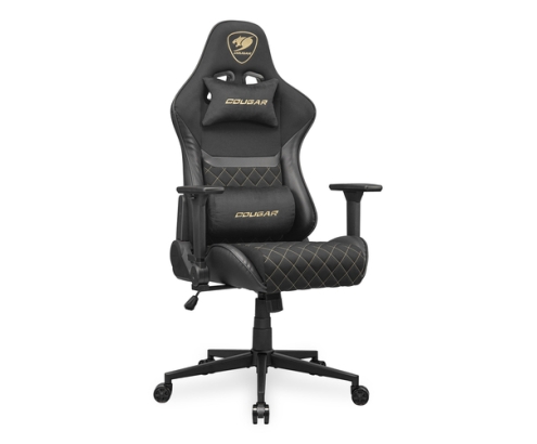 COUGAR Gaming Armor One V2 Gold F Silla para videojuegos universal Asiento acolchado tapizado Negro, Oro
