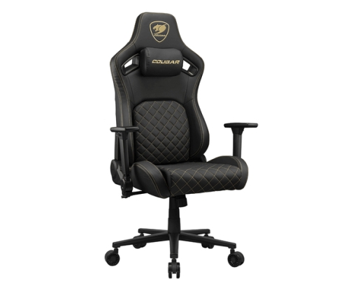 COUGAR Gaming CGR-DFL-GLB Silla para videojuegos de PC Asiento acolchado tapizado Negro, Oro
