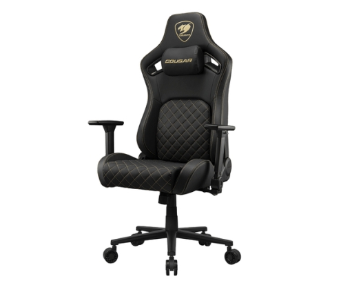 COUGAR Gaming CGR-DFL-GLB Silla para videojuegos de PC Asiento acolchado tapizado Negro, Oro