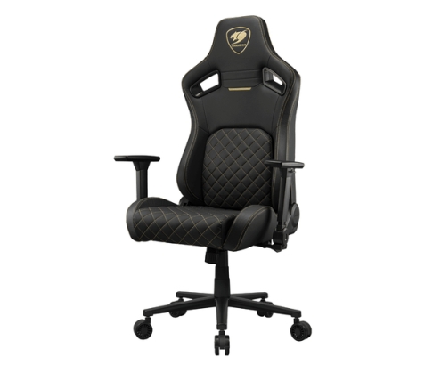 COUGAR Gaming CGR-DFL-GLB Silla para videojuegos de PC Asiento acolchado tapizado Negro, Oro