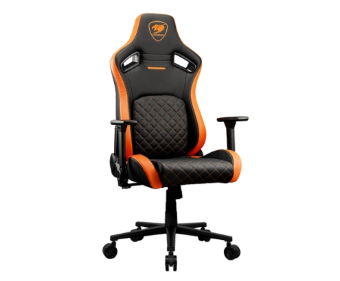 COUGAR Gaming CGR-DFL Silla para videojuegos de PC Asiento acolchado tapizado Negro, Naranja