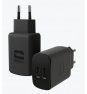 Crosscall Dual USB-A wall charger Universal Negro Corriente alterna Interior