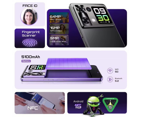 Cubot P90 12/256Gb Purpura Smartphone