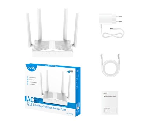 Cudy AP1300D punto de acceso inalámbrico 867 Mbit/s Blanco Energía sobre Ethernet (PoE)
