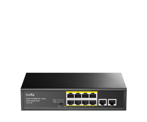 Cudy FS1010P switch Fast Ethernet (10/100) EnergÍ­a sobre Ethernet (PoE) Negro