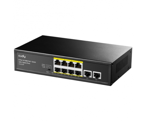 Cudy FS1010P switch Fast Ethernet (10/100) EnergÍ­a sobre Ethernet (PoE) Negro