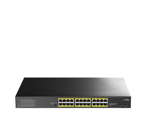 Cudy GS1028PS2 switch Gigabit Ethernet (10/100/1000) Energía sobre Ethernet (PoE) Negro