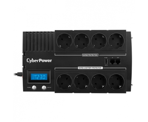 CyberPower BR1200ELCD sistema de alimentación ininterrumpida (UPS) LÍ­nea interactiva 1200 VA 720 W 8 salidas AC