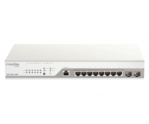 D-Link DBS-2000-10MP switch Gestionado L2 Gigabit Ethernet (10/100/1000) EnergÍ­a sobre Ethernet (PoE) Gris