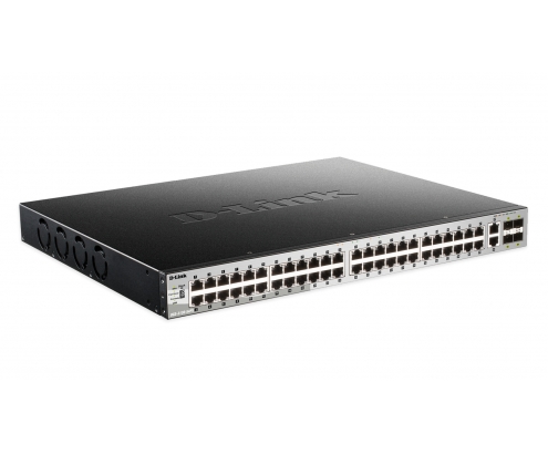 D-Link DGS-3130-54PS Gestionado L3 Gigabit Ethernet (10/100/1000) EnergÍ­a sobre Ethernet (PoE) Negro, Gris