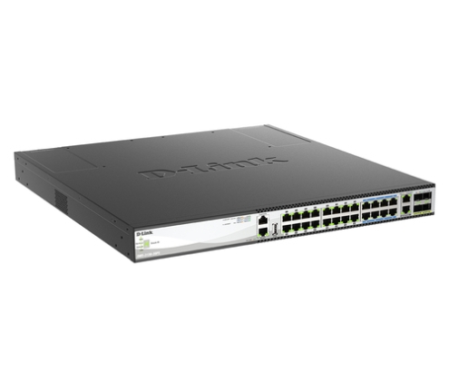 D-Link DMS-3130-30PS switch Gestionado L3 2.5G Ethernet (100/1000/2500) Energía sobre Ethernet (PoE) 1U Negro