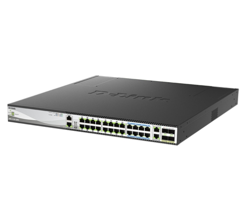 D-Link DMS-3130-30PS switch Gestionado L3 2.5G Ethernet (100/1000/2500) Energía sobre Ethernet (PoE) 1U Negro