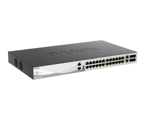 D-Link DMS-3130-30TS/E switch Gestionado L3 10G Ethernet (100/1000/10000) Montaje en pared/escritorio Negro