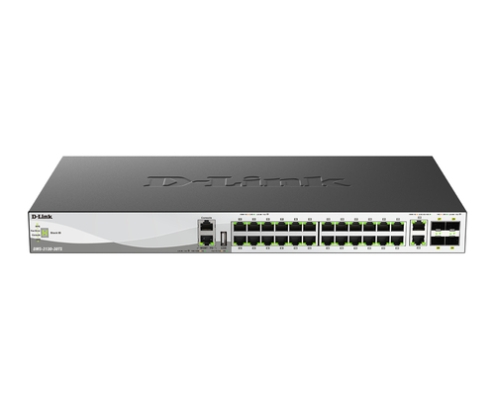 D-Link DMS-3130-30TS/E switch Gestionado L3 10G Ethernet (100/1000/10000) Montaje en pared/escritorio Negro