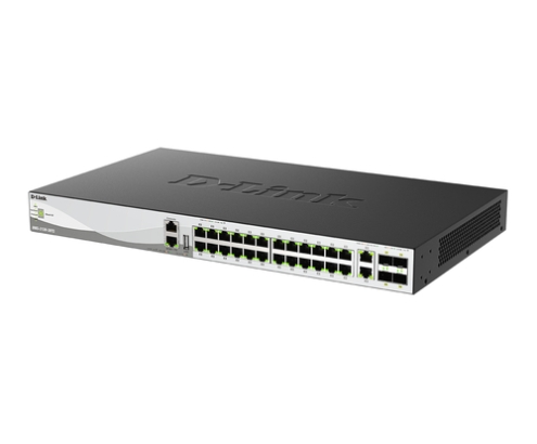 D-Link DMS-3130-30TS/E switch Gestionado L3 10G Ethernet (100/1000/10000) Montaje en pared/escritorio Negro