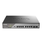 D-Link DSS-200G-10MPP switch Gestionado L2 Gigabit Ethernet (10/100/1000) Energía sobre Ethernet (PoE) 1U Negro, Gris