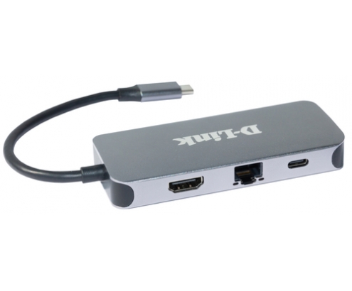 D-Link DUB-2335 hub de interfaz USB Tipo C 5000 Mbit/s Gris