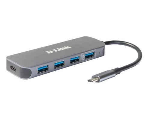 D-Link DUB-2340 hub de interfaz USB Tipo C 5000 Mbit/s Gris