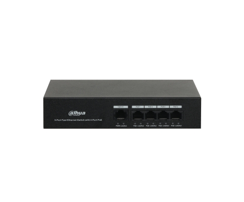 Dahua Technology PoE DH-PFS3005-4ET-36 switch No administrado L2 Fast Ethernet (10/100) Energía sobre Ethernet (PoE) Negro