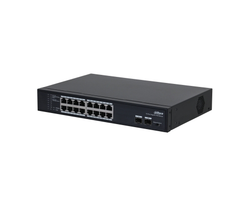 Dahua Technology PoE PFS3218-16GT-135 switch No administrado L2 Gigabit Ethernet (10/100/1000) Energía sobre Ethernet (PoE) Negro