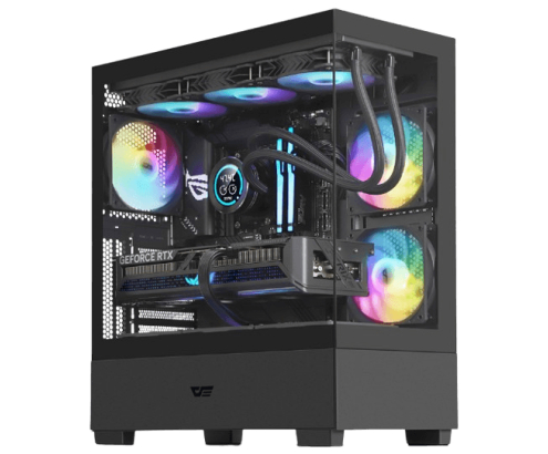 darkFlash Caja PC DS500 RGB Micro-ATX Negra