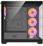 DarkFlash DS900 Black doble cristal templado y frontal madera