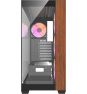DarkFlash DS900 Black doble cristal templado y frontal madera