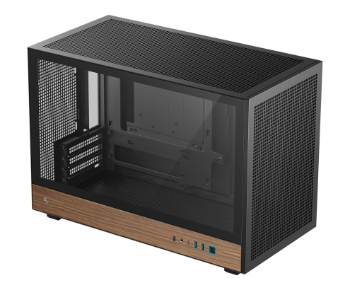 DeepCool CH260 WOOD Micro Torre Negro, Madera