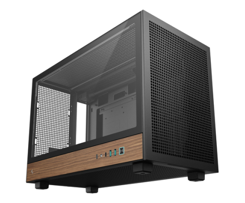 DeepCool CH260 WOOD Micro Torre Negro, Madera