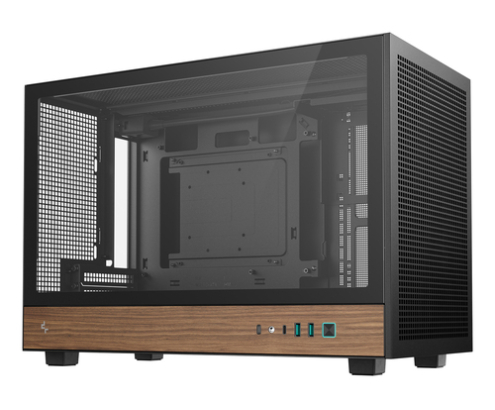 DeepCool CH260 WOOD Micro Torre Negro, Madera