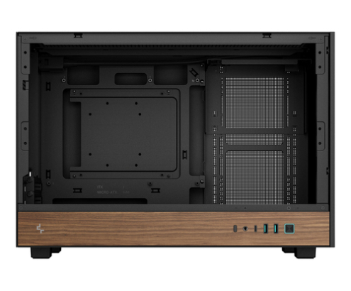 DeepCool CH260 WOOD Micro Torre Negro, Madera