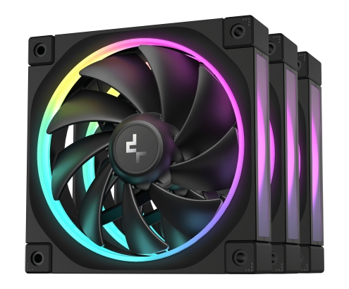 DeepCool FL12-3 in 1 Carcasa del ordenador Ventilador 12 cm Negro 3 pieza(s)